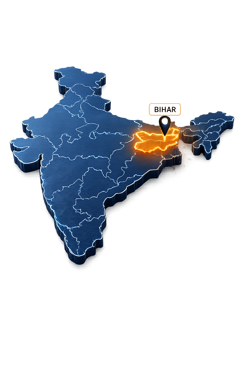 Bihar Map Graphic