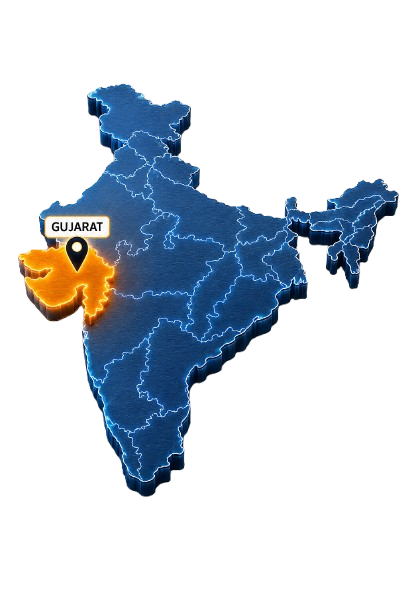 Gujarat Map Graphic