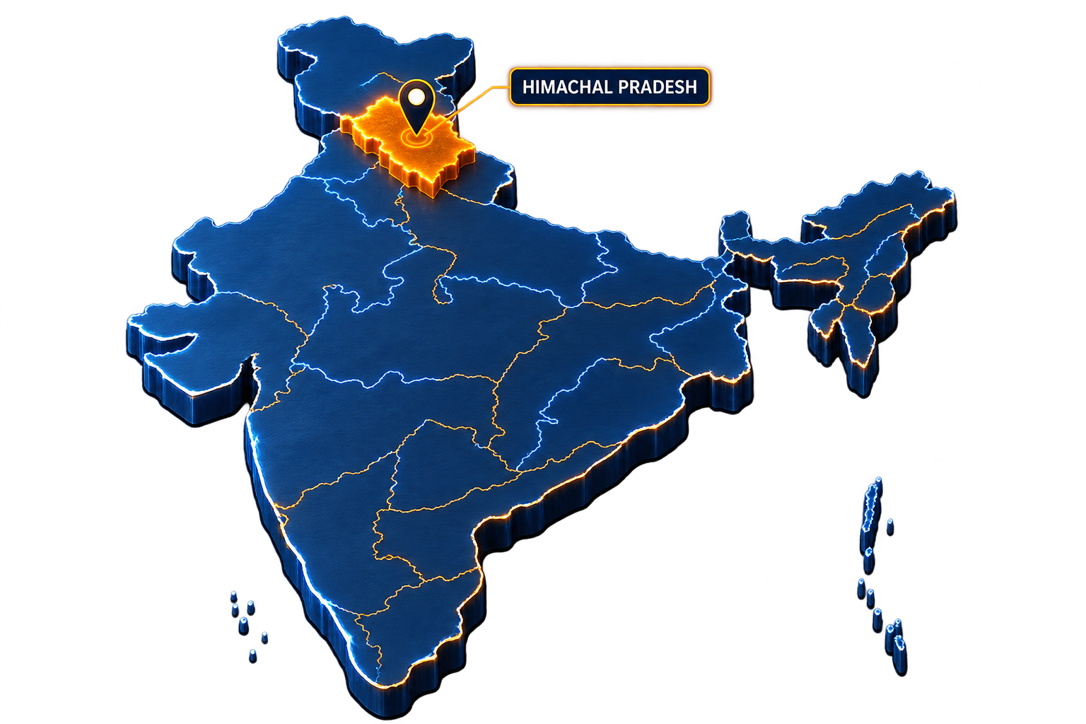 Himachal Pradesh Map Graphic